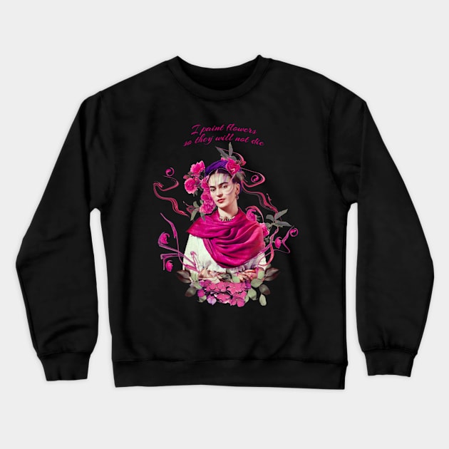 Frida Kahlo Timeless Techniques Crewneck Sweatshirt by Josephine7